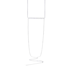 0.18ct 14k White Gold Diamond Pave Lariat Necklace 0.18ct 14k White Gold Diamond Pave Lariat Necklace