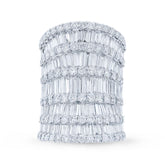7.28ct 18k White Gold Diamond Lady's Ring