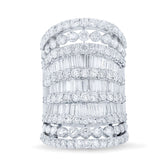 7.13ct 18k White Gold Diamond Lady's Ring