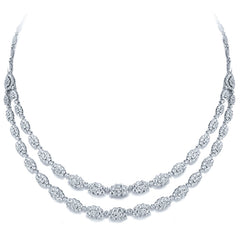 14.47ct 18k White Gold Diamond Necklace 14.47ct 18k White Gold Diamond Necklace