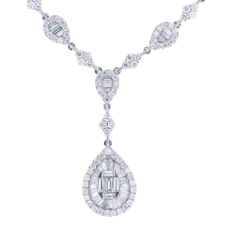 4.91ct 18k White Gold Diamond Necklace 4.91ct 18k White Gold Diamond Necklace