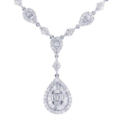 4.91ct 18k White Gold Diamond Necklace 4.91ct 18k White Gold Diamond Necklace