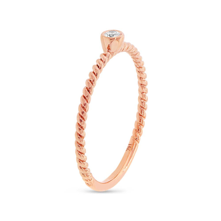 0.05ct 14k Rose Gold Diamond Lady's Ring 0.05ct 14k Rose Gold Diamond Lady's Ring