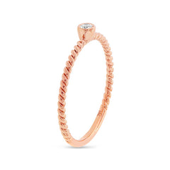 0.05ct 14k Rose Gold Diamond Lady's Ring 0.05ct 14k Rose Gold Diamond Lady's Ring