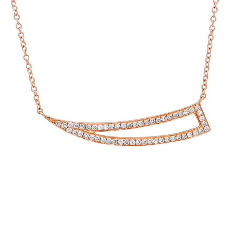 0.26ct 14k Rose Gold Diamond Necklace 0.26ct 14k Rose Gold Diamond Necklace