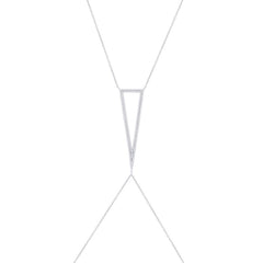 0.49ct 14k White Gold Diamond Body Chain Necklace 0.49ct 14k White Gold Diamond Body Chain Necklace