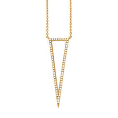 0.20ct 14k Yellow Gold Diamond Triangle Necklace 0.20ct 14k Yellow Gold Diamond Triangle Necklace