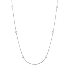 0.28ct 14k White Gold 18" Diamonds By The Yard Chain 0.28ct 14k White Gold 18" Diamonds By The Yard Chain
