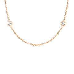 0.28ct 14k Yellow Gold 18" Diamonds By The Yard Chain 0.28ct 14k Yellow Gold 18" Diamonds By The Yard Chain