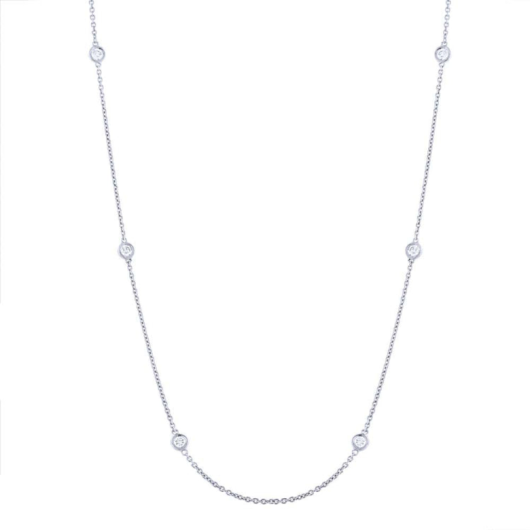 0.54ct 14k White Gold 18" Diamonds By The Yard Chain 0.54ct 14k White Gold 18" Diamonds By The Yard Chain