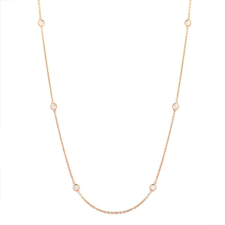 0.54ct 14k Yellow Gold 18" Diamonds By The Yard Chain 0.54ct 14k Yellow Gold 18" Diamonds By The Yard Chain