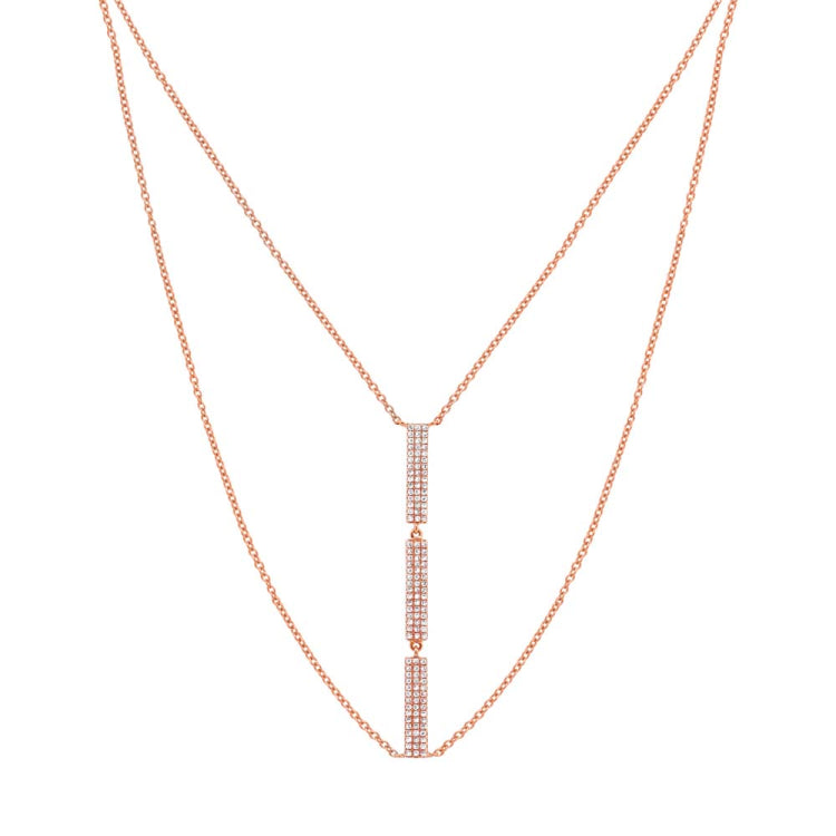 0.32ct 14k Rose Gold Diamond Necklace 0.32ct 14k Rose Gold Diamond Necklace