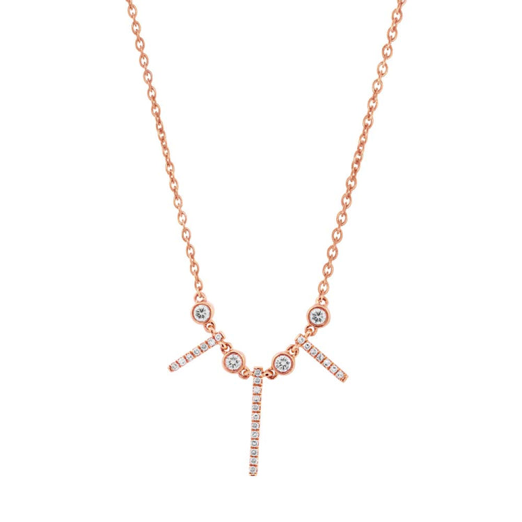 0.22ct 14k Rose Gold Diamond Necklace 0.22ct 14k Rose Gold Diamond Necklace