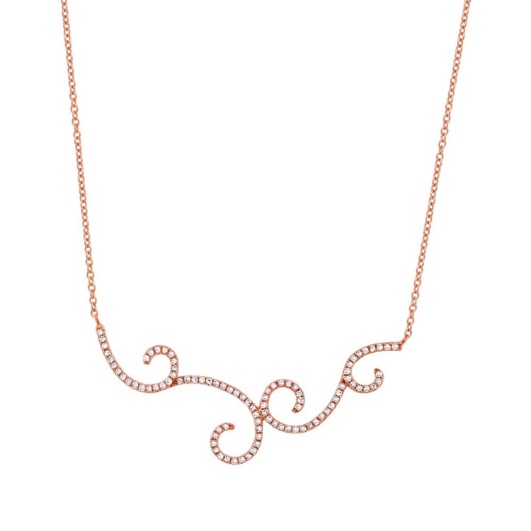 0.29ct 14k Rose Gold Diamond Necklace 0.29ct 14k Rose Gold Diamond Necklace