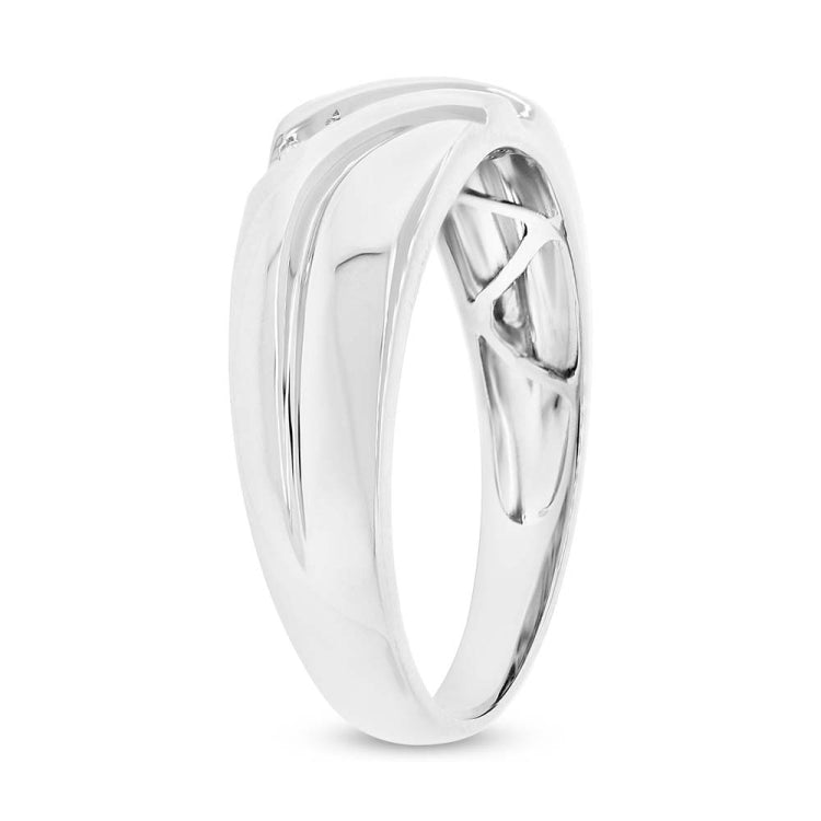0.06ct 14k White Gold Diamond Men's Band 0.06ct 14k White Gold Diamond Men's Band