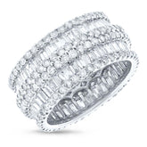 4.37ct 18k White Gold Diamond Baguette Eternity Band Size 7