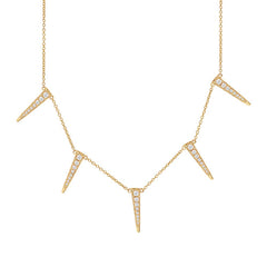 0.42ct 14k Yellow Gold Diamond Triangle Necklace 0.42ct 14k Yellow Gold Diamond Triangle Necklace