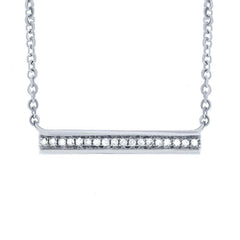 0.06ct 14k White Gold Diamond Bar Pendant 0.06ct 14k White Gold Diamond Bar Pendant