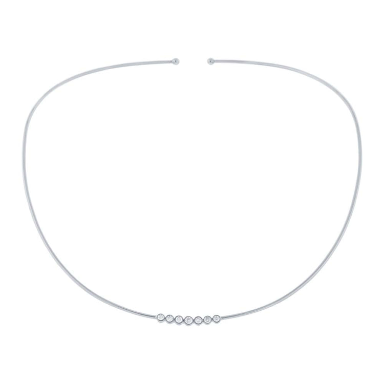 0.36ct 14k White Gold Diamond Choker Necklace 0.36ct 14k White Gold Diamond Choker Necklace