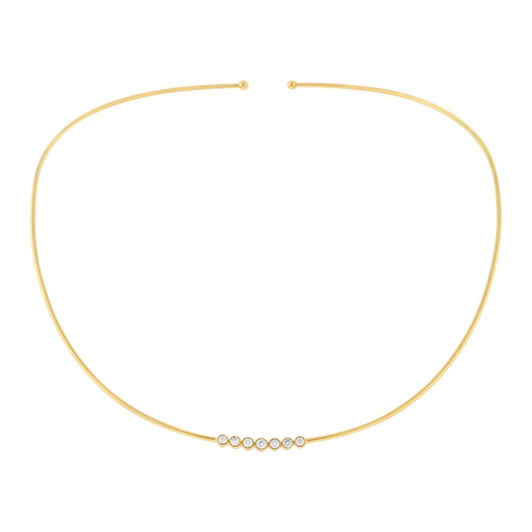 0.36ct 14k Yellow Gold Diamond Choker Necklace 0.36ct 14k Yellow Gold Diamond Choker Necklace