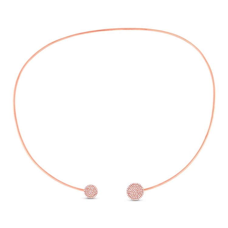 0.38ct 14k Rose Gold Diamond Choker Necklace 0.38ct 14k Rose Gold Diamond Choker Necklace