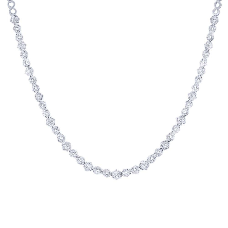 5.94ct 18k White Gold Diamond Necklace 5.94ct 18k White Gold Diamond Necklace