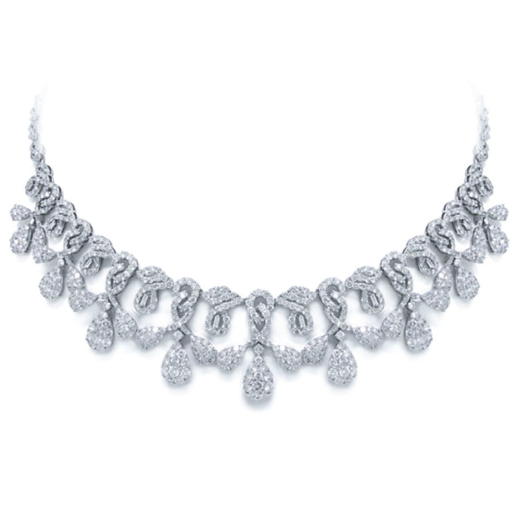 18.07ct 18k White Gold Diamond Necklace 18.07ct 18k White Gold Diamond Necklace