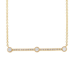 0.23ct 14k Yellow Gold Diamond Bar Necklace 0.23ct 14k Yellow Gold Diamond Bar Necklace