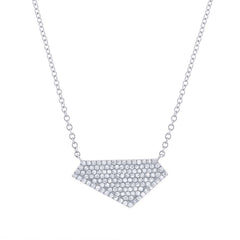 0.28ct 14k White Gold Diamond Pave Necklace 0.28ct 14k White Gold Diamond Pave Necklace