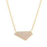 0.28ct 14k Yellow Gold Diamond Pave Necklace