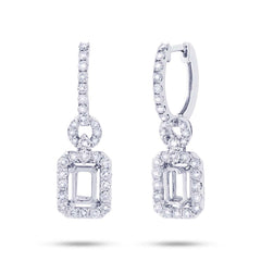1.14ct 18k White Gold Diamond Semi-mount Earring 1.14ct 18k White Gold Diamond Semi-mount Earring