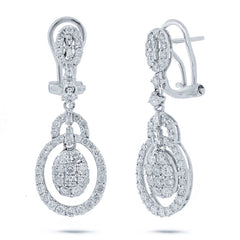 1.88ct 18k White Gold Diamond Earring 1.88ct 18k White Gold Diamond Earring