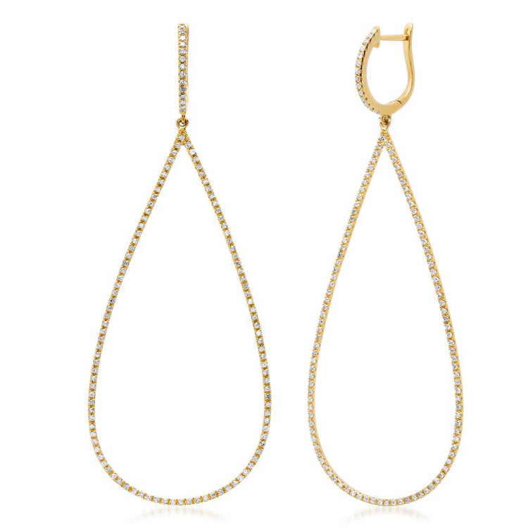 0.75ct 14k Yellow Gold Diamond Earring 0.75ct 14k Yellow Gold Diamond Earring