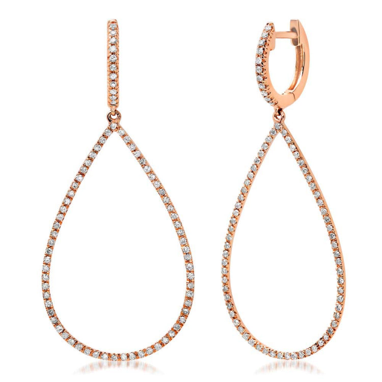 0.52ct 14k Rose Gold Diamond Earring 0.52ct 14k Rose Gold Diamond Earring
