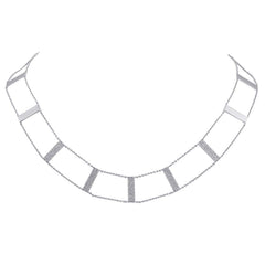 0.71ct 14k White Gold Diamond Ladder Necklace 0.71ct 14k White Gold Diamond Ladder Necklace