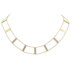 0.71ct 14k Yellow Gold Diamond Ladder Necklace 0.71ct 14k Yellow Gold Diamond Ladder Necklace
