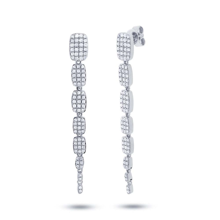 0.64ct 14k White Gold Diamond Serpentine Earring 0.64ct 14k White Gold Diamond Serpentine Earring