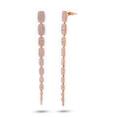 1.35ct 14k Rose Gold Diamond Serpentine Earring 1.35ct 14k Rose Gold Diamond Serpentine Earring