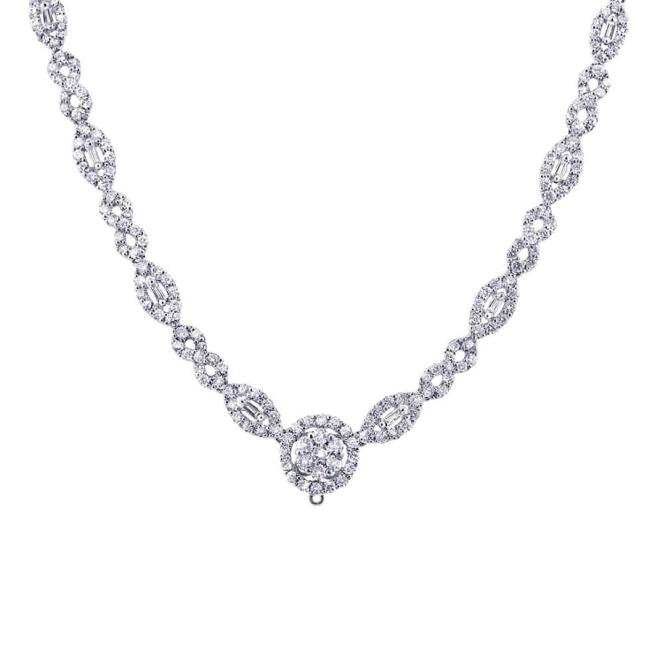 6.48ct 18k White Gold Diamond Necklace 6.48ct 18k White Gold Diamond Necklace