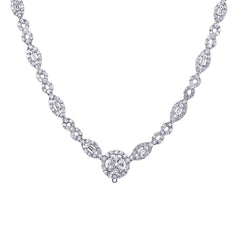 6.48ct 18k White Gold Diamond Necklace 6.48ct 18k White Gold Diamond Necklace