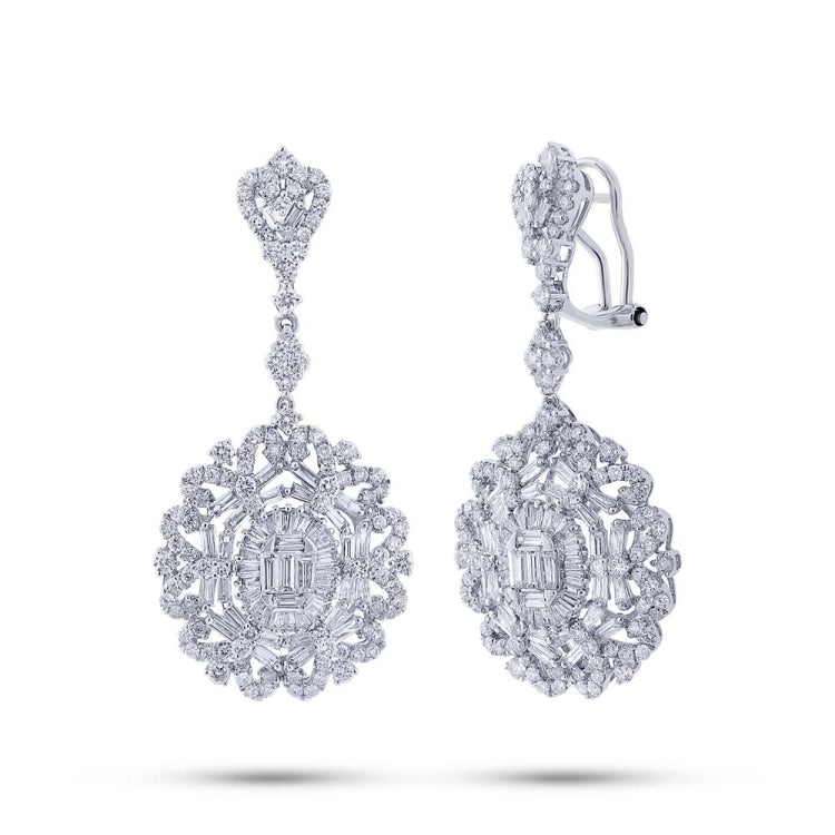 4.72ct 18k White Gold Diamond Earring 4.72ct 18k White Gold Diamond Earring