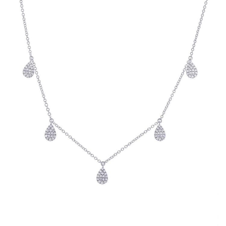 0.27ct 14k White Gold Diamond Pave Necklace 0.27ct 14k White Gold Diamond Pave Necklace