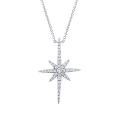 0.24ct 14k White Gold Diamond North Star Necklace 0.24ct 14k White Gold Diamond North Star Necklace