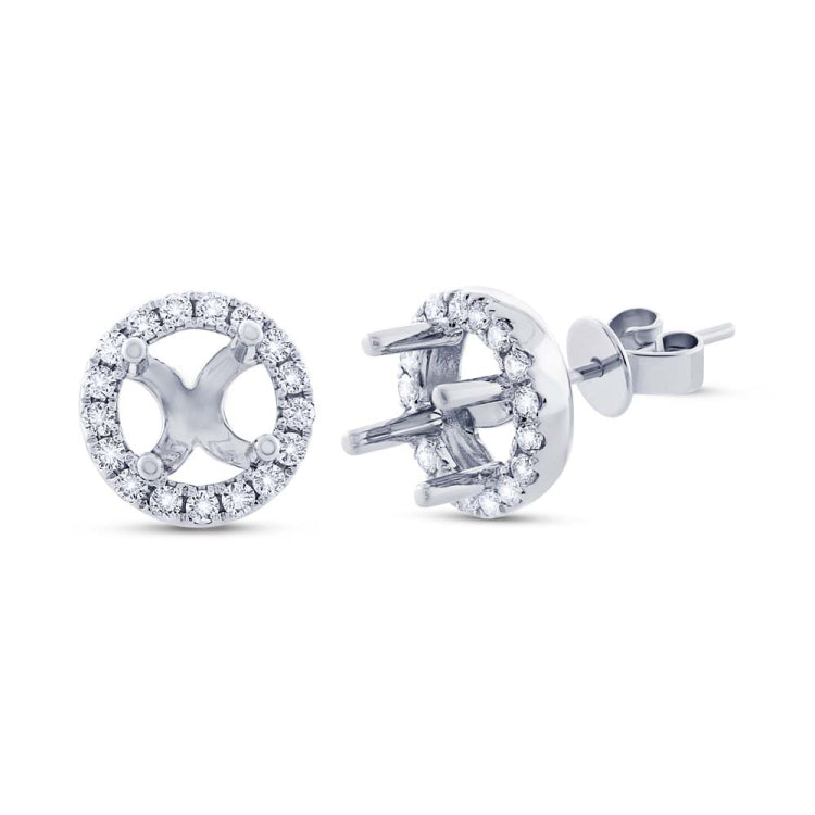 0.49ct 14k White Gold Diamont Semi-mount Stud Earring 0.49ct 14k White Gold Diamont Semi-mount Stud Earring