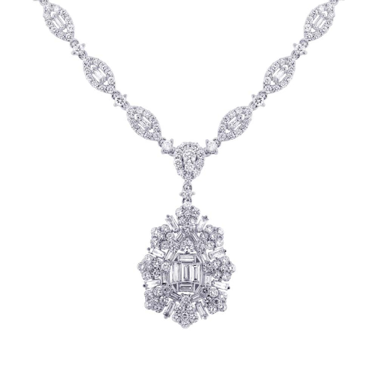 4.72ct 18k White Gold Diamond Necklace 4.72ct 18k White Gold Diamond Necklace