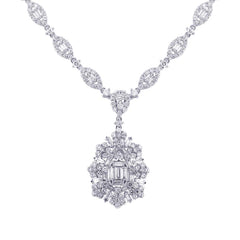 4.72ct 18k White Gold Diamond Necklace 4.72ct 18k White Gold Diamond Necklace