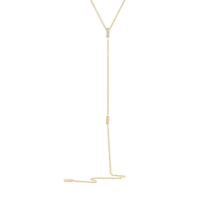 0.08ct 14k Yellow Gold Diamond Lariat Necklace 0.08ct 14k Yellow Gold Diamond Lariat Necklace