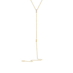 0.08ct 14k Yellow Gold Diamond Lariat Necklace 0.08ct 14k Yellow Gold Diamond Lariat Necklace