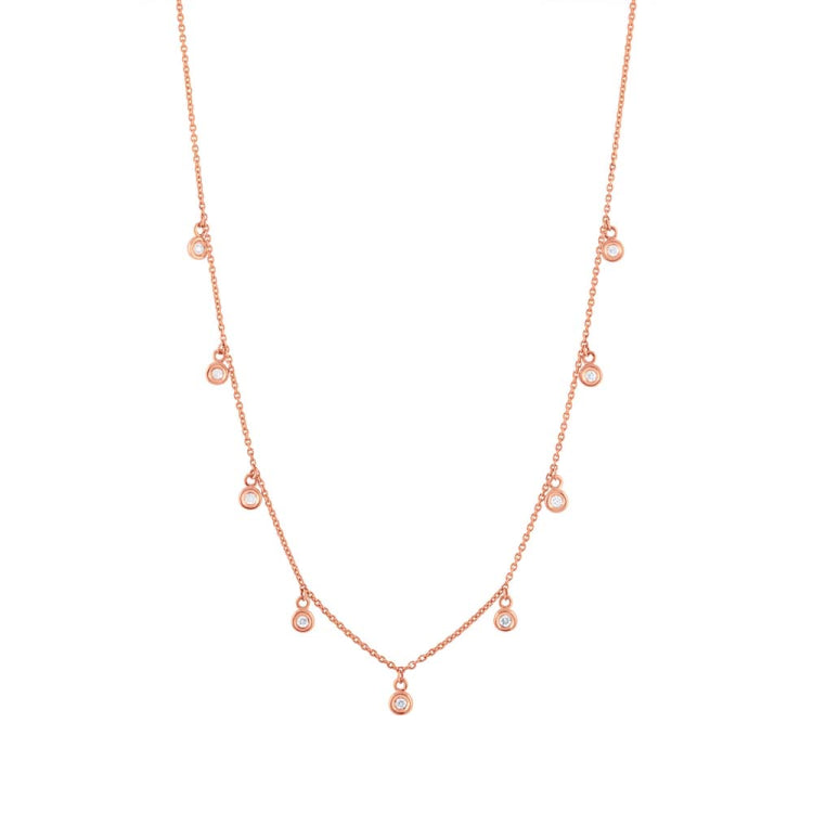 0.22ct 14k Rose Gold Diamond Necklace 0.22ct 14k Rose Gold Diamond Necklace