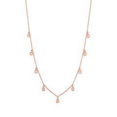 0.22ct 14k Rose Gold Diamond Necklace 0.22ct 14k Rose Gold Diamond Necklace